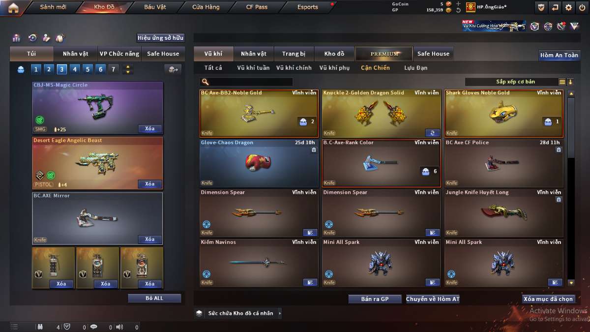 shop acc cf uy tin gia re